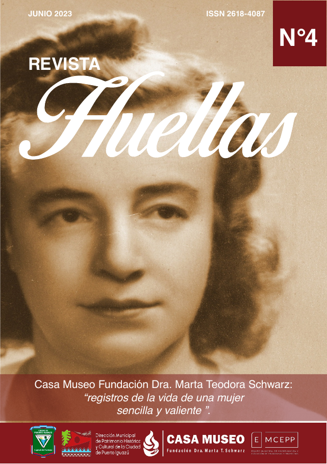Portada de Revista Huellas número 4 dedicada a Marta Teodora Schwarz
