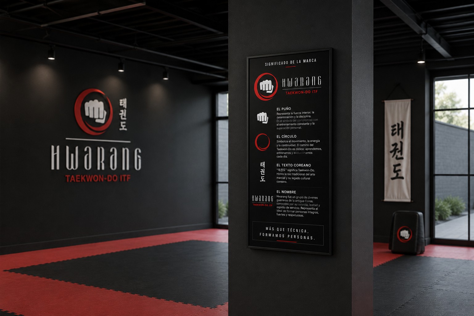 Afiche institucional sobre el significado de la marca dentro del dojang